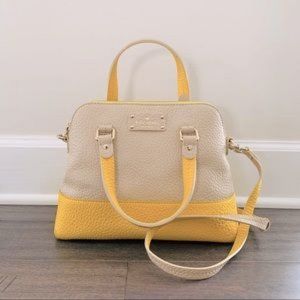 KATE SPADE AUTHENTIC MAISE GROVE COURT TOP HANDLE CROSSBODY YELLOW SATCHEL $348